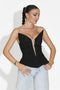 Elegante corsetto nero Corviana Bogas da donna