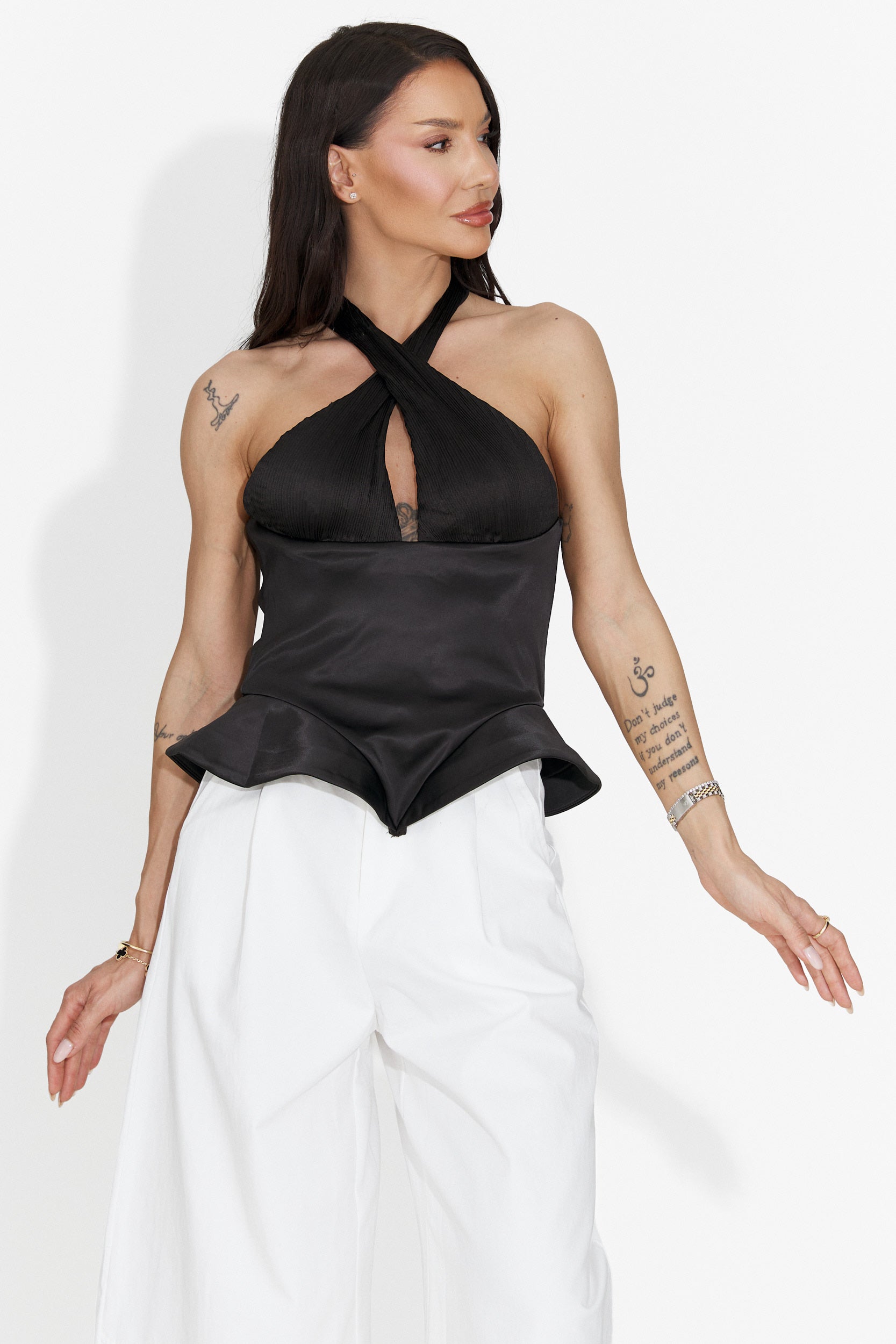 Elegante Corsetto Nero Gentalia Bogas da Donna