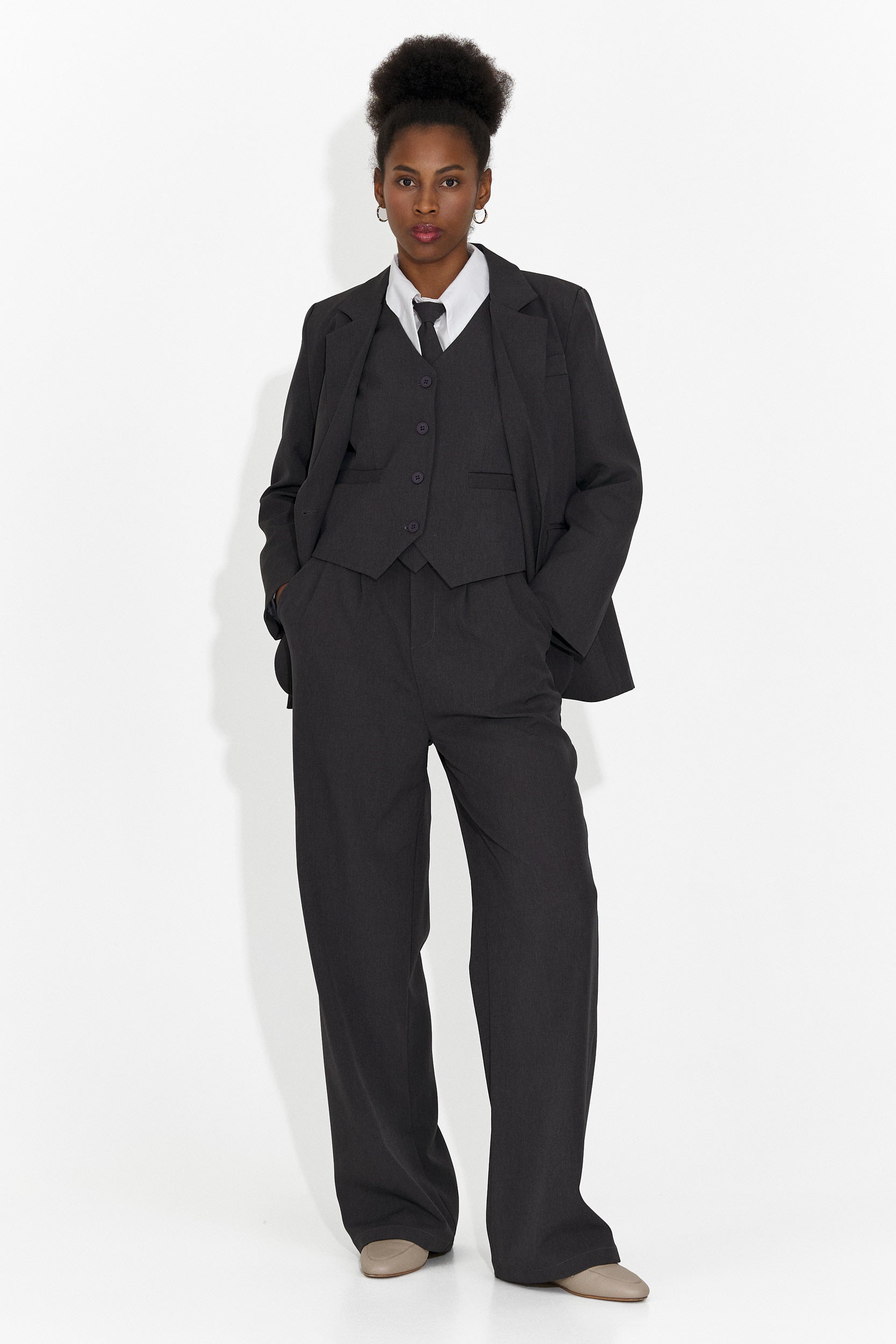 Completo Meldora 4 pezzi: pantaloni + gilet + giacca + cravatta