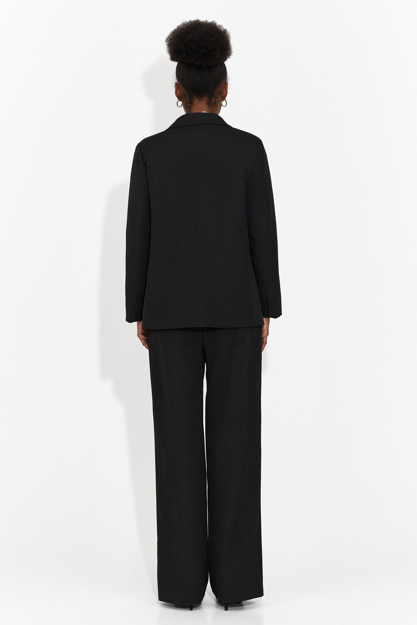 4 Pezzi Completo Pantaloni + Gilet + Giacca + Cravatta Nera Mel