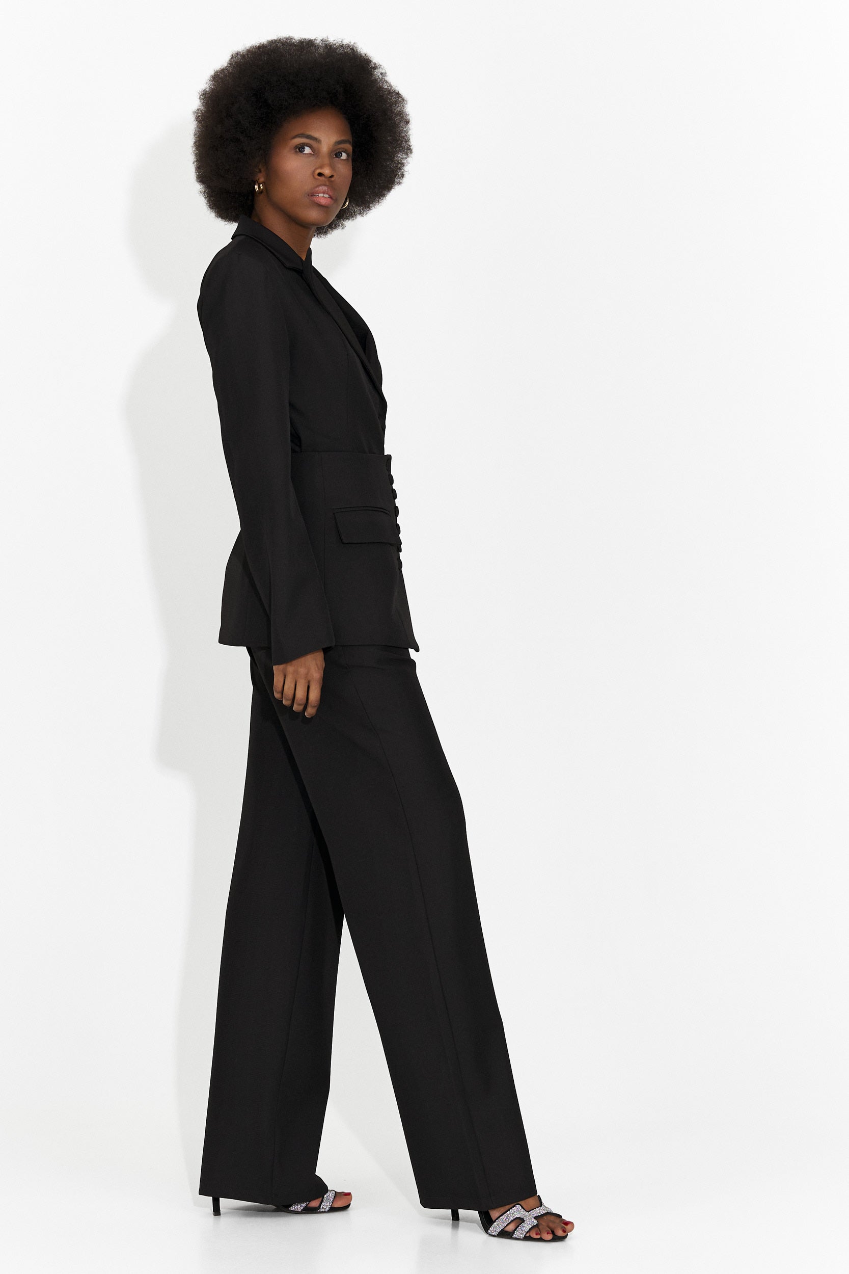 Giacca da tailleur a 3 pezzi da donna + corsetto + pantaloni ne