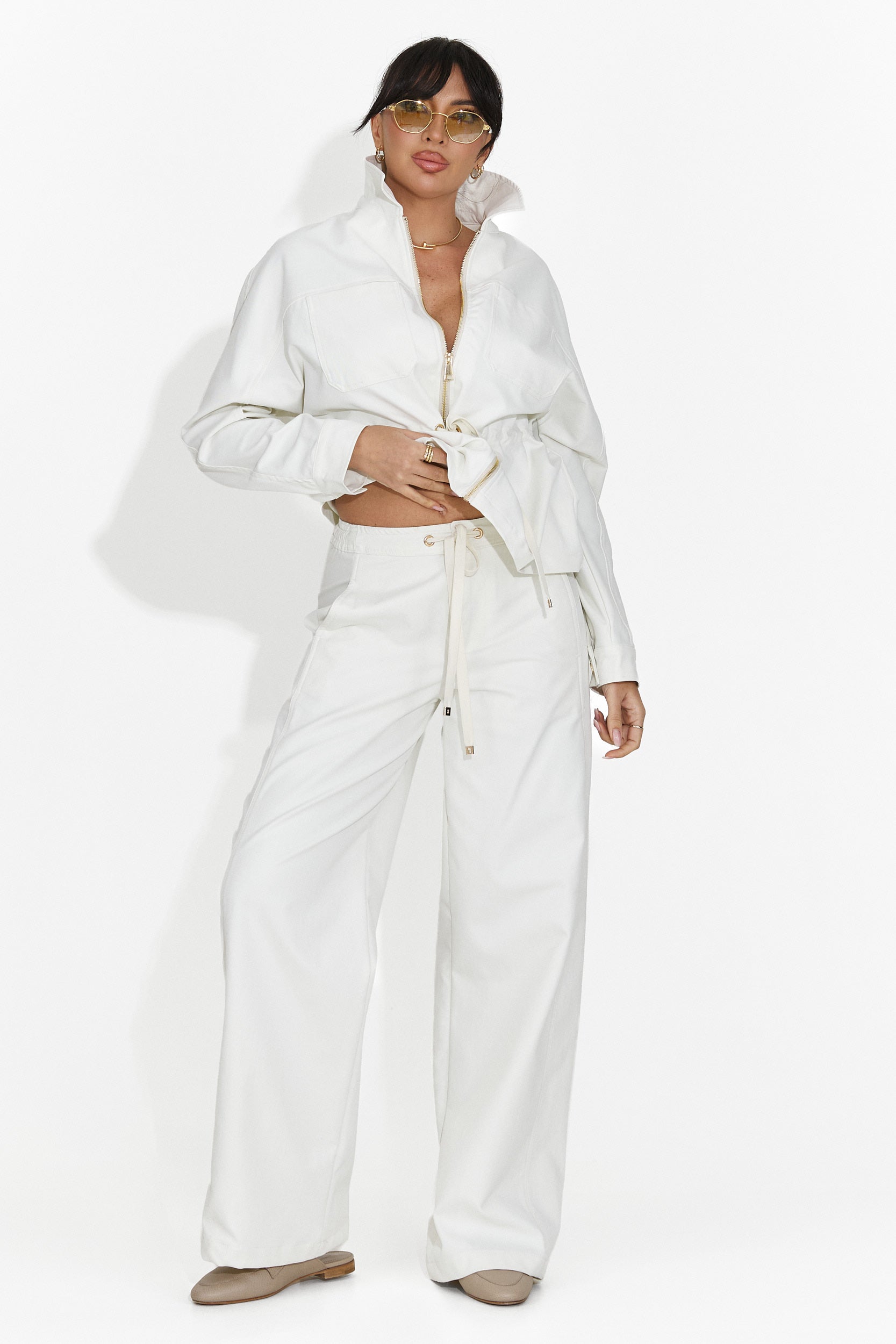Elegante tailleur bianco da donna Elenya Bogas