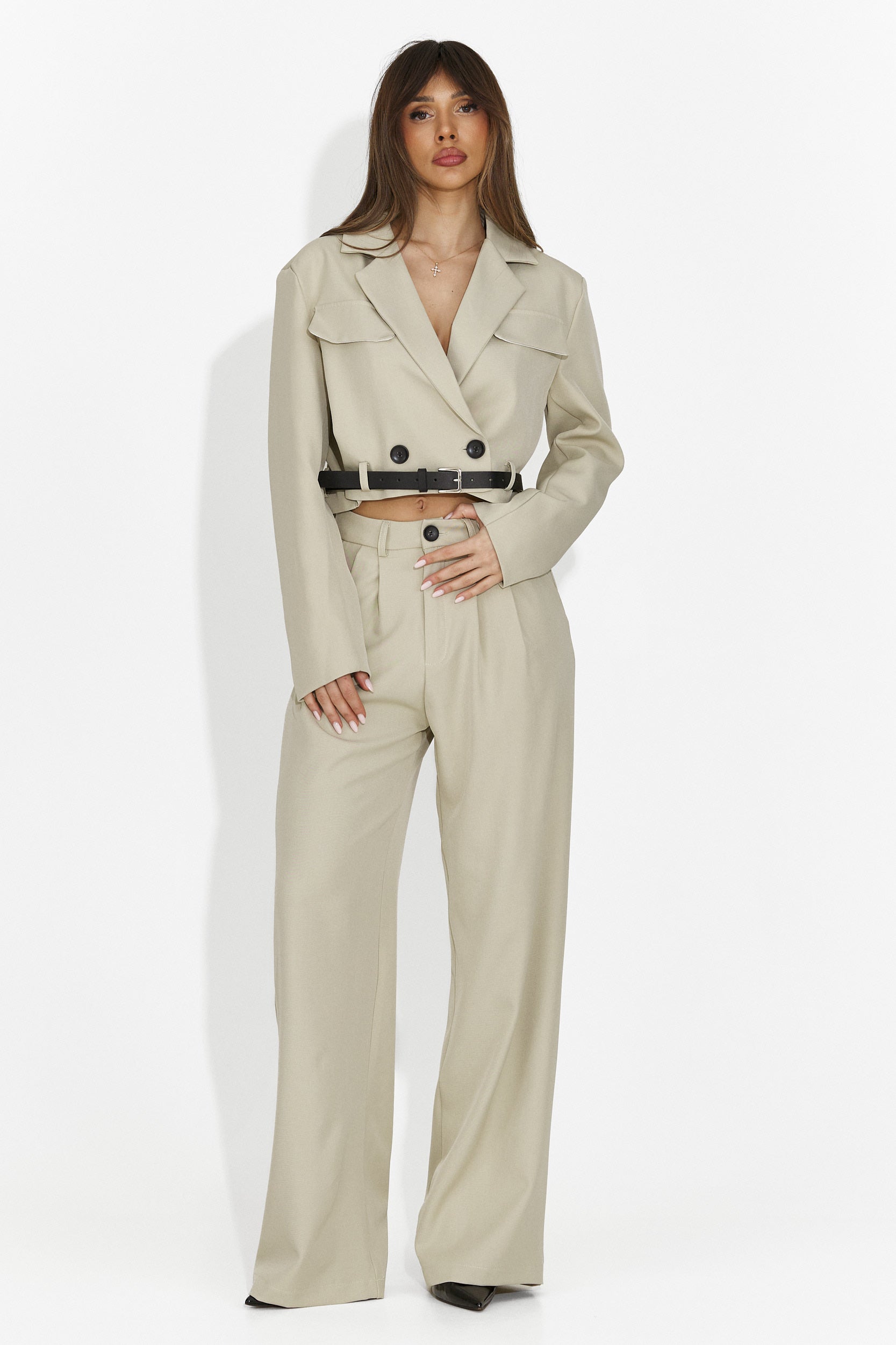 Elegante tailleur beige Esmara Bogas per signore