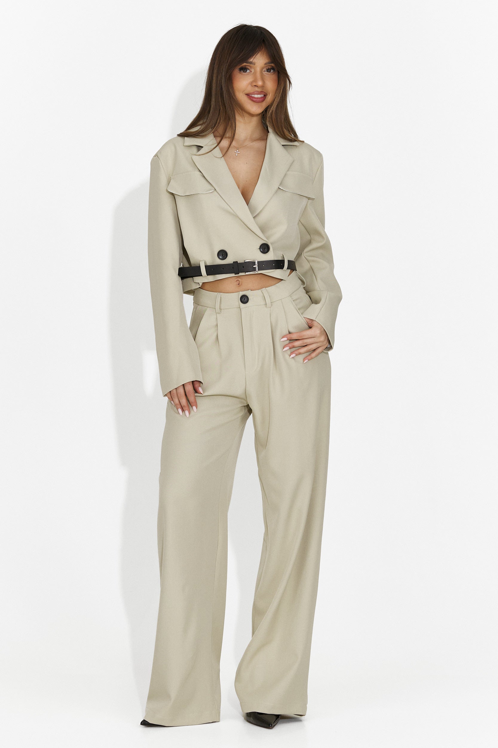 Elegante tailleur beige Esmara Bogas per signore