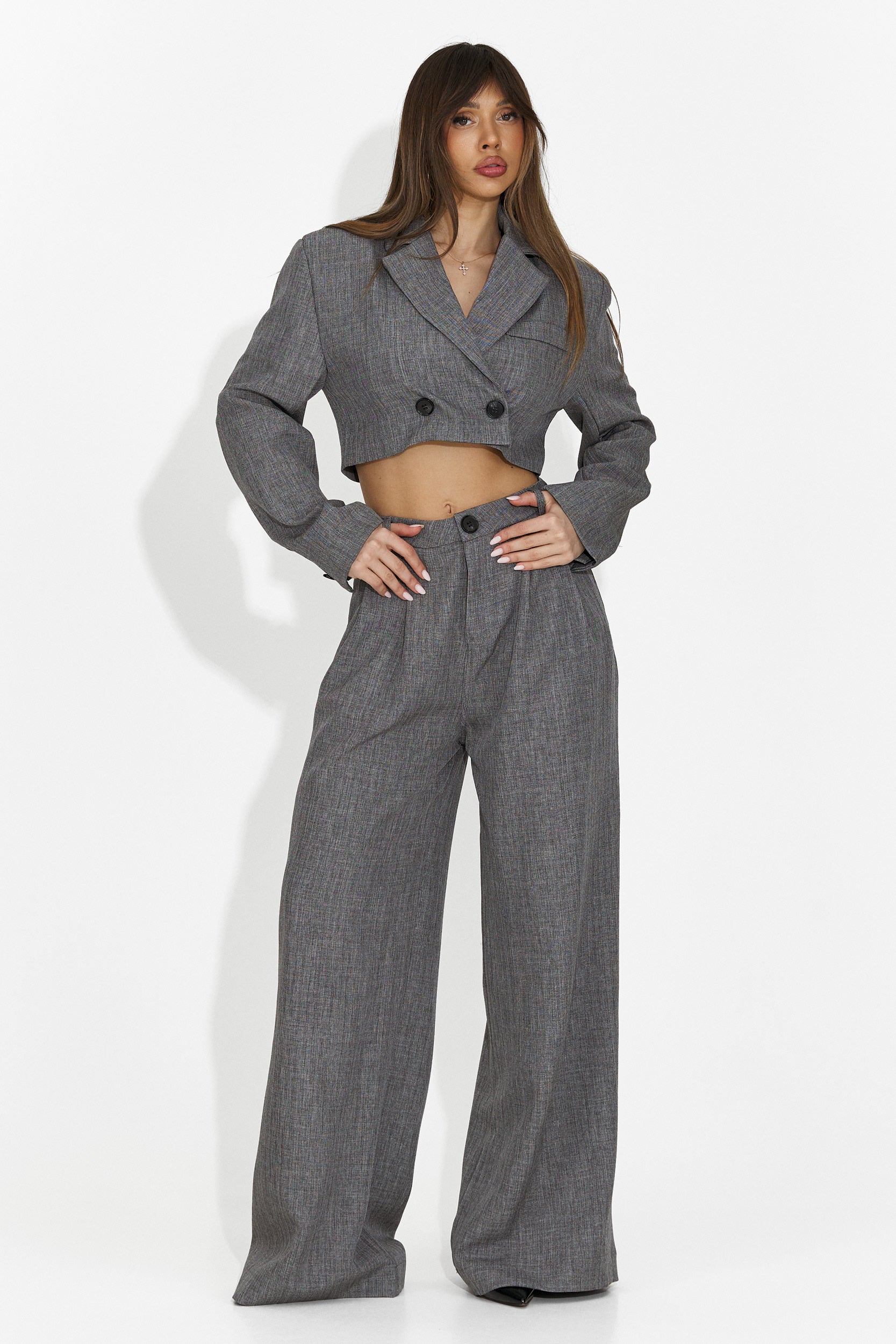 Elegante Completo Danetia Bogas Grigio da Donna