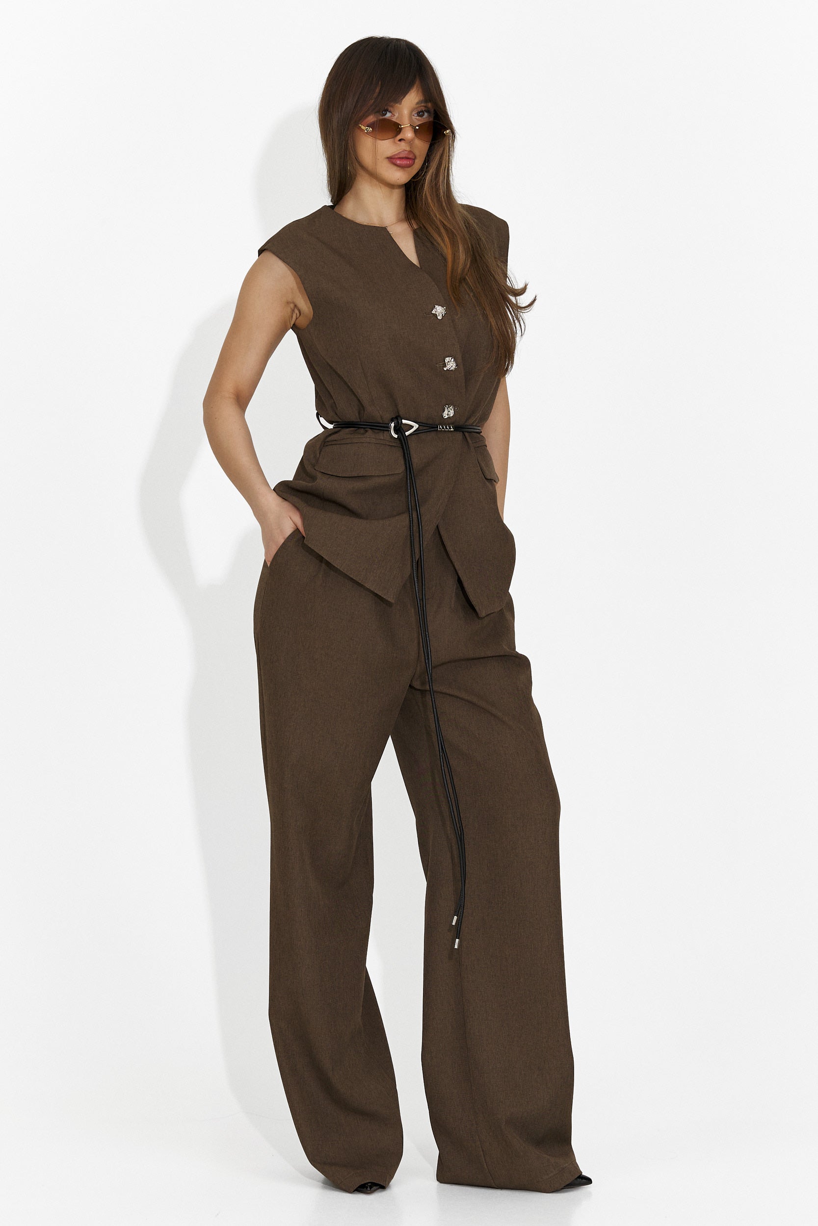 Gilet da Donna Avilma Bogas + Pantaloni Marroni