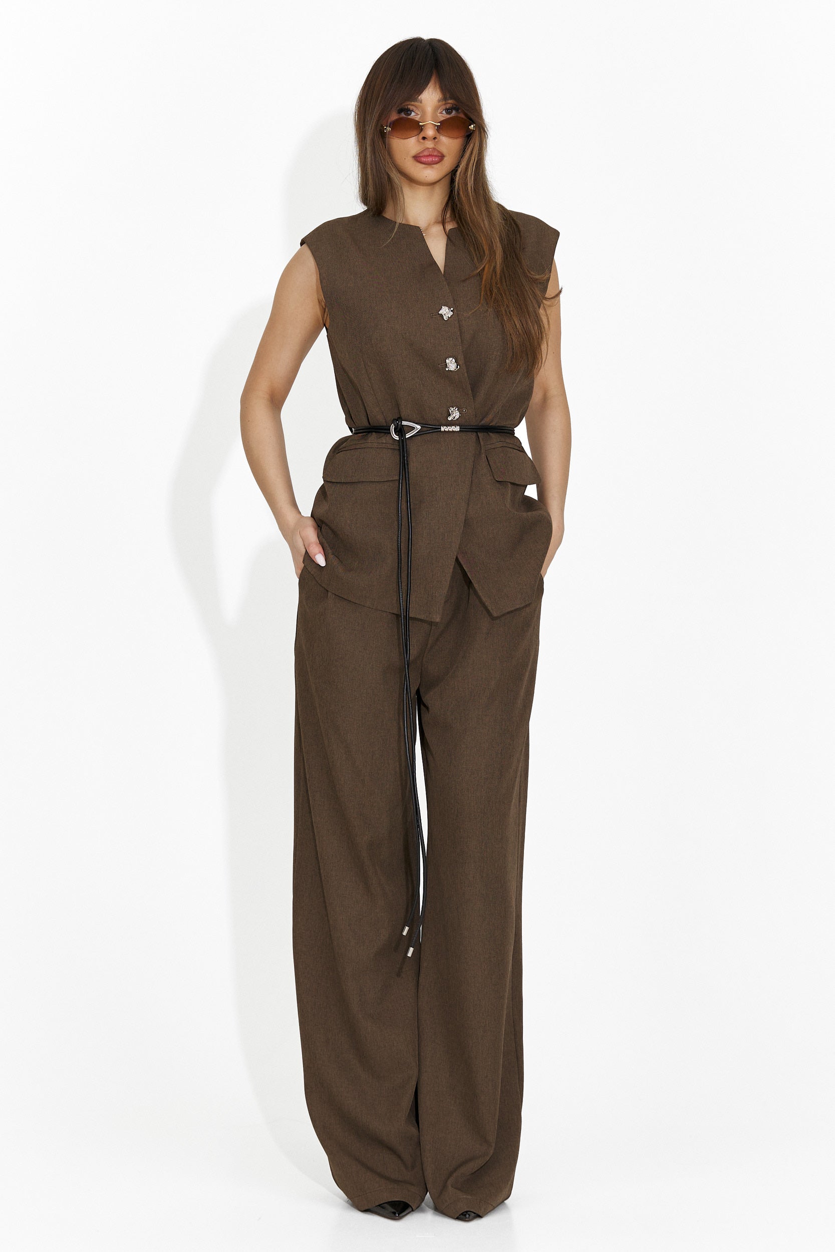 Gilet da Donna Avilma Bogas + Pantaloni Marroni