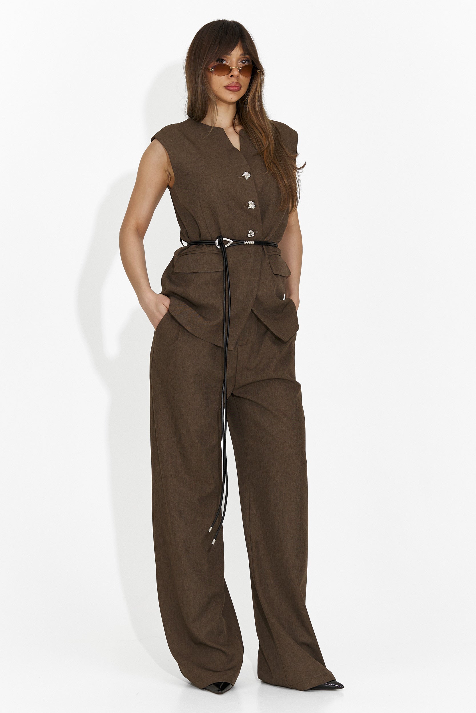 Gilet da Donna Avilma Bogas + Pantaloni Marroni