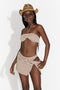 Costume da bagno marrone a 3 pezzi Lavish Bogas