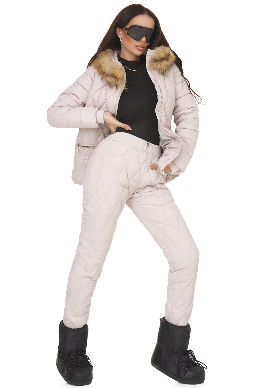 Tuta Invernale Beige da Donna di Zemidea Bogas