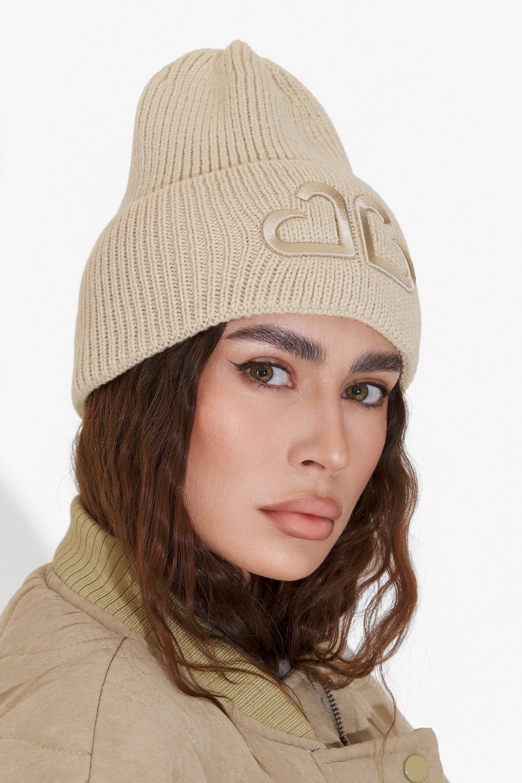 Festa casual beige donna Tausia Bogas