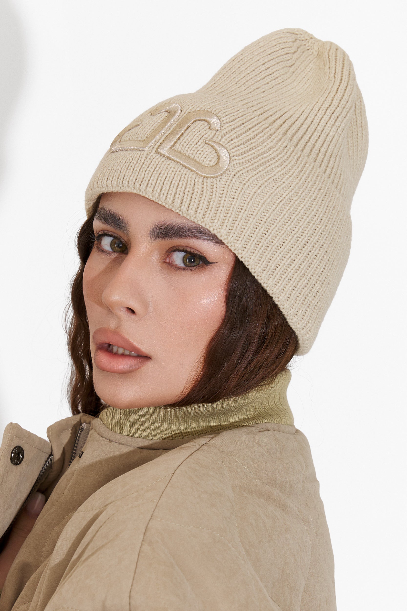 Festa casual beige donna Tausia Bogas