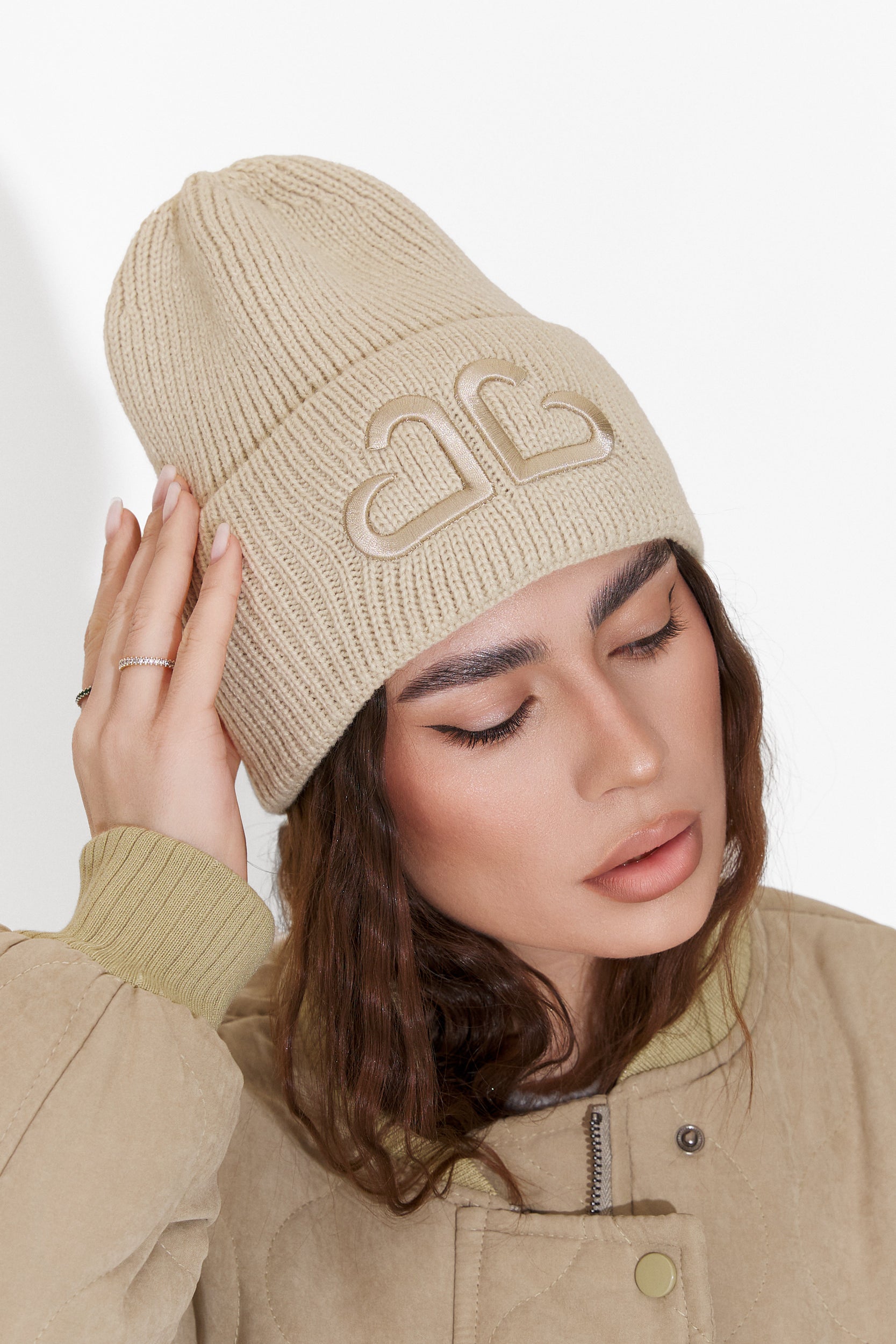 Festa casual beige donna Tausia Bogas