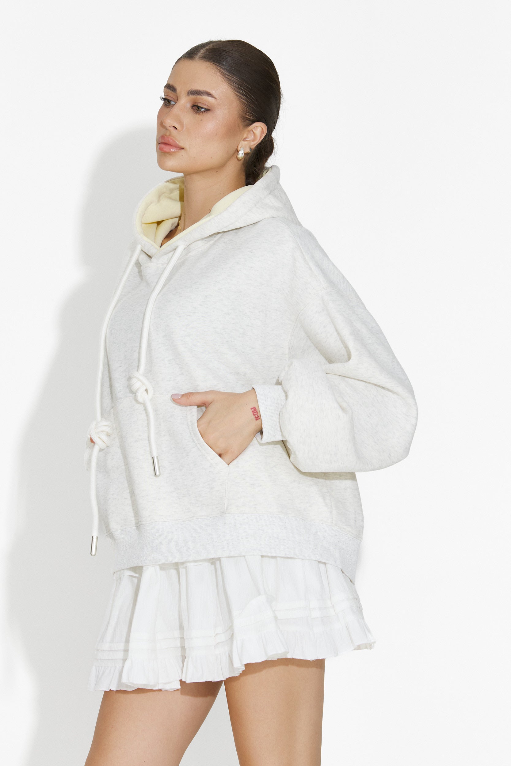 Gonna Bianca Casual Sinoma Bogas per Signore