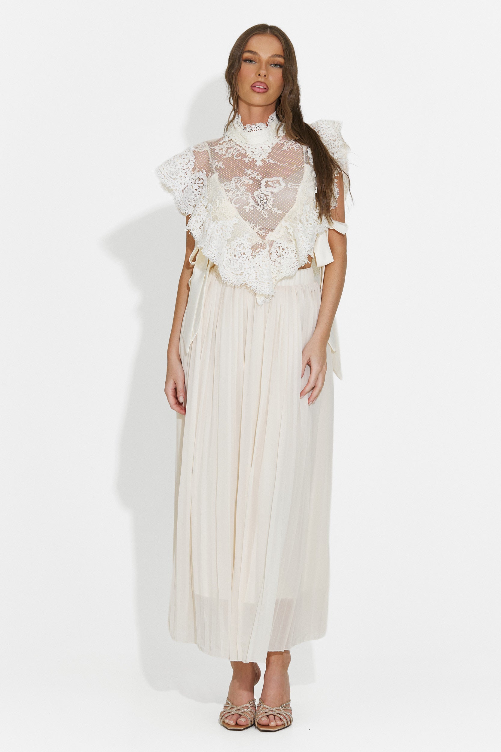 Gonna donna casual beige Jioana Bogas