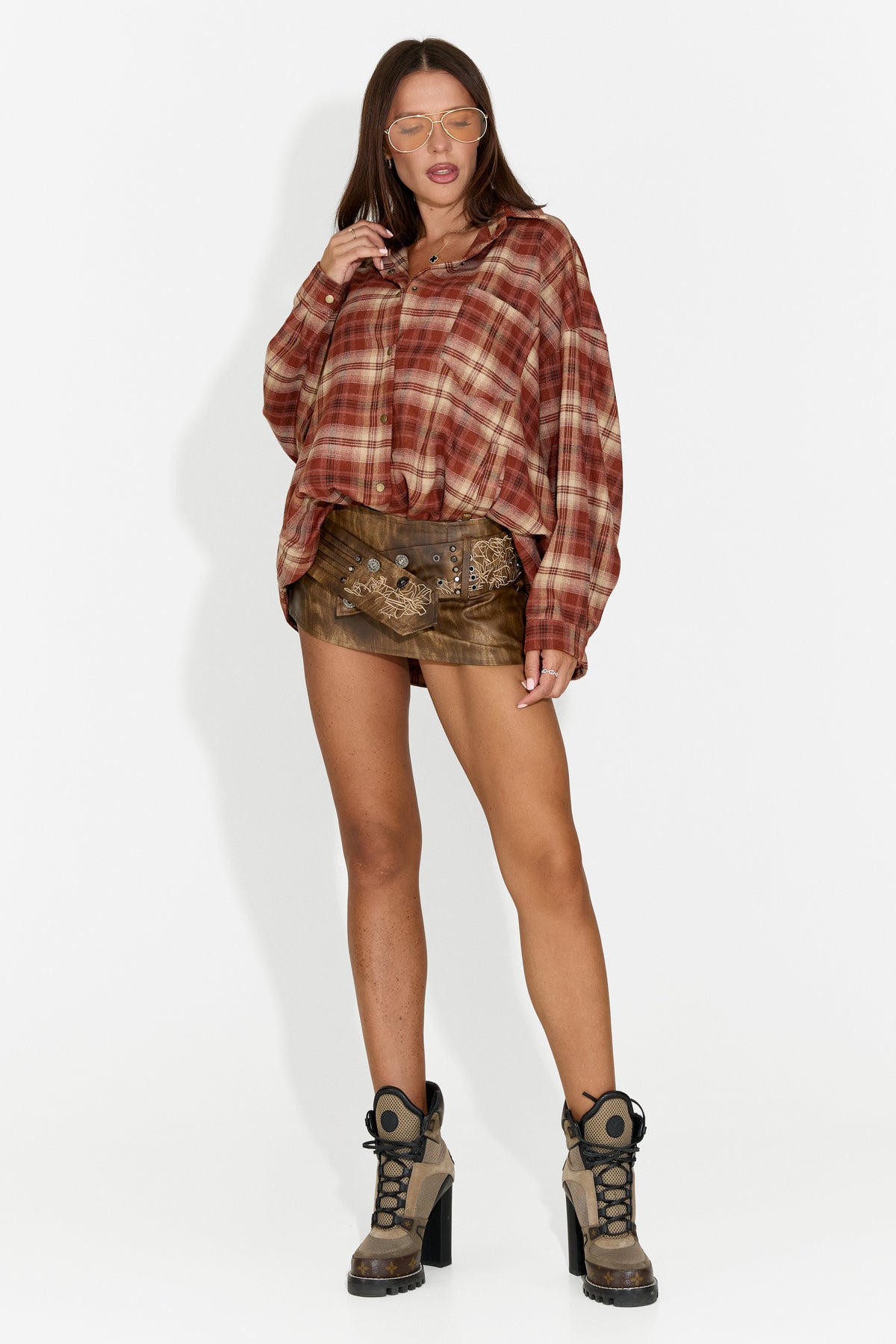 Gonna da donna casual marrone Versona Bogas