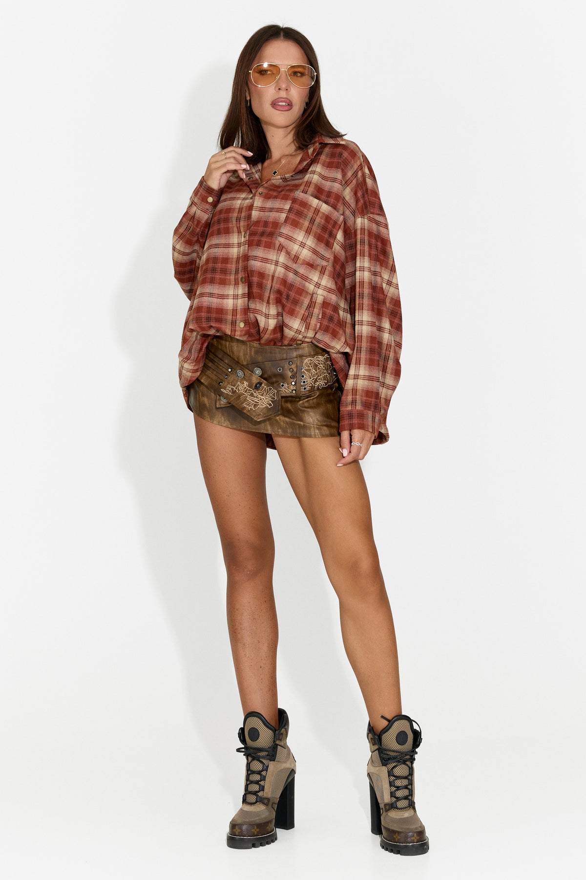Gonna da donna casual marrone Versona Bogas