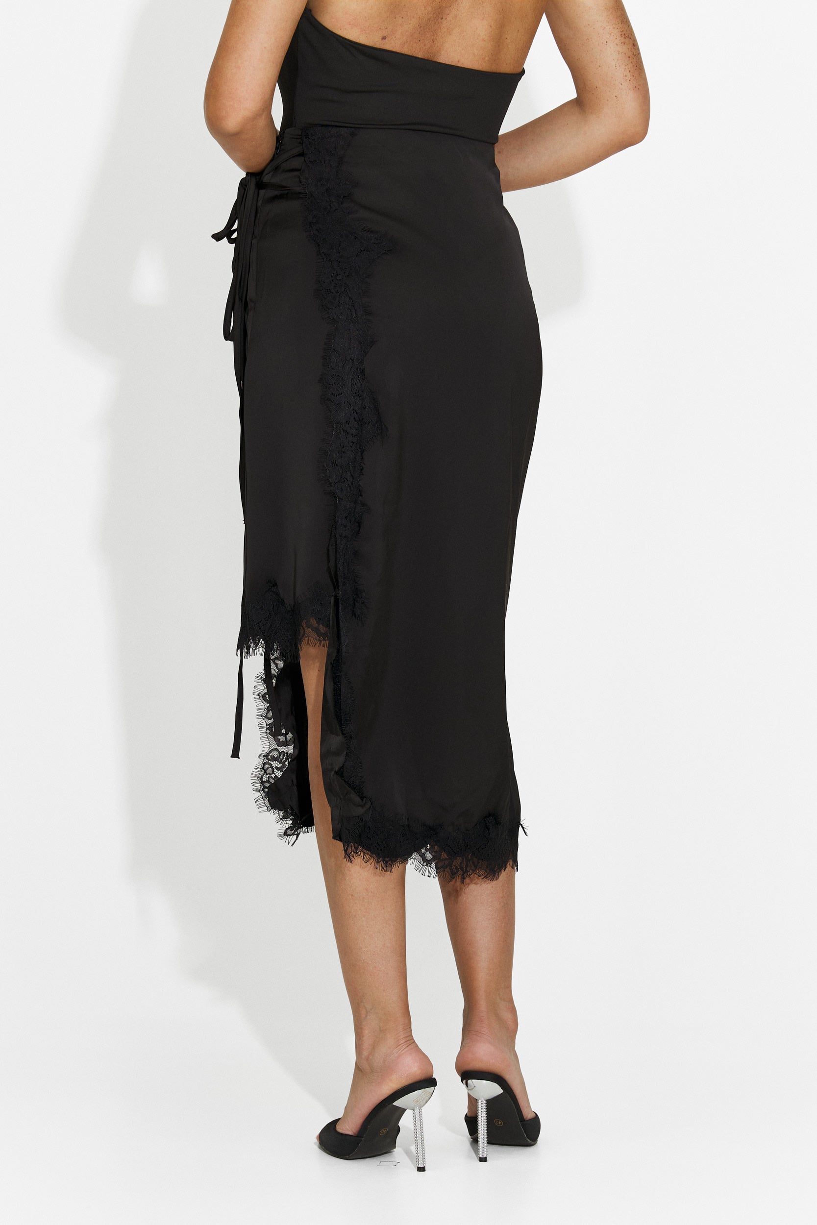 Gonna donna elegante nera Maryus Bogas