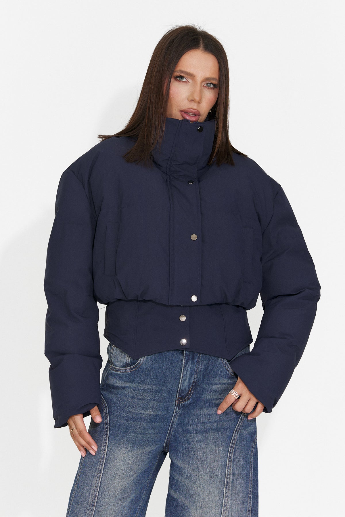 Geaca casual bleumarin Briouna Bogas