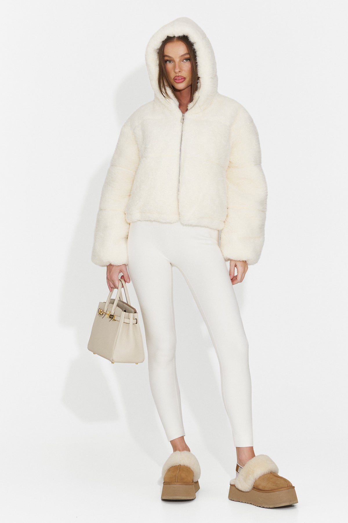 Geaca casual crem Derenoena Bogas