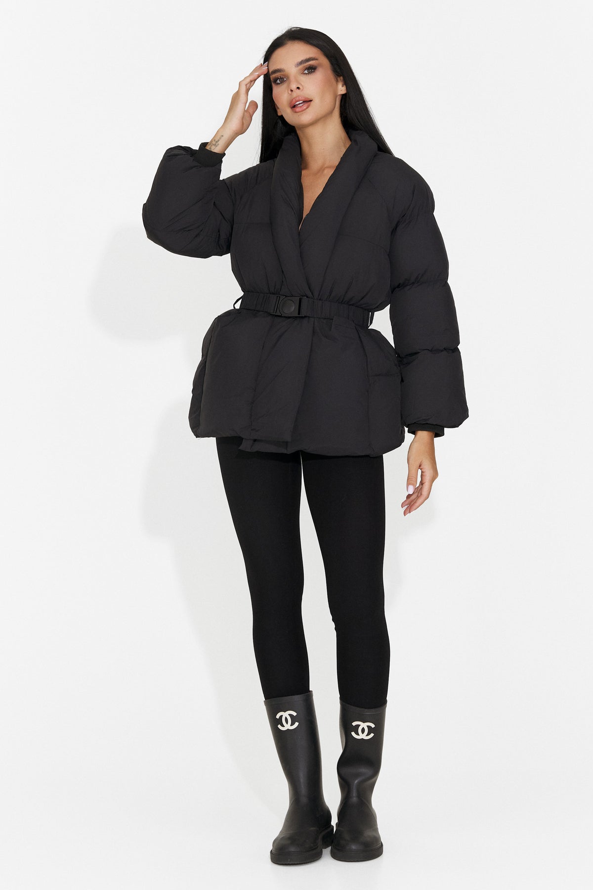Geaca casual neagra Butialia Bogas