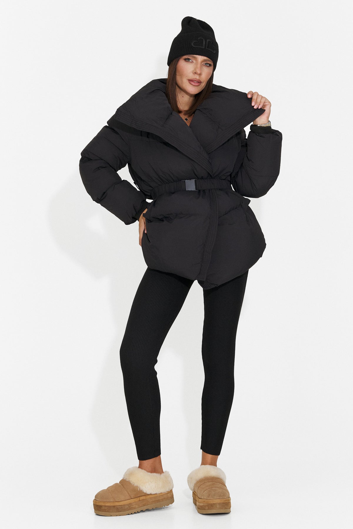 Geaca casual neagra Ranoueria Bogas