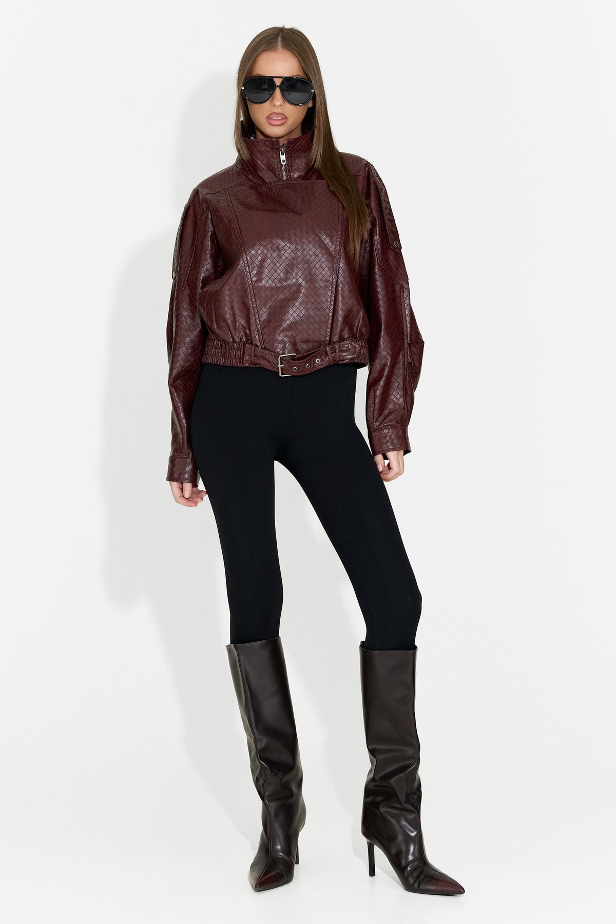 Giacca casual da donna bordeaux Gruroyena Bogas
