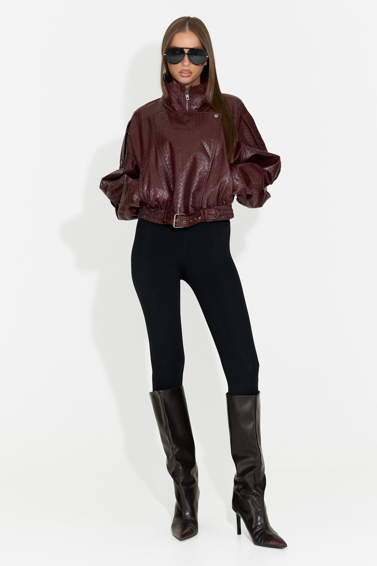 Giacca casual da donna bordeaux Gruroyena Bogas