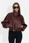 Giacca casual da donna bordeaux Gruroyena Bogas