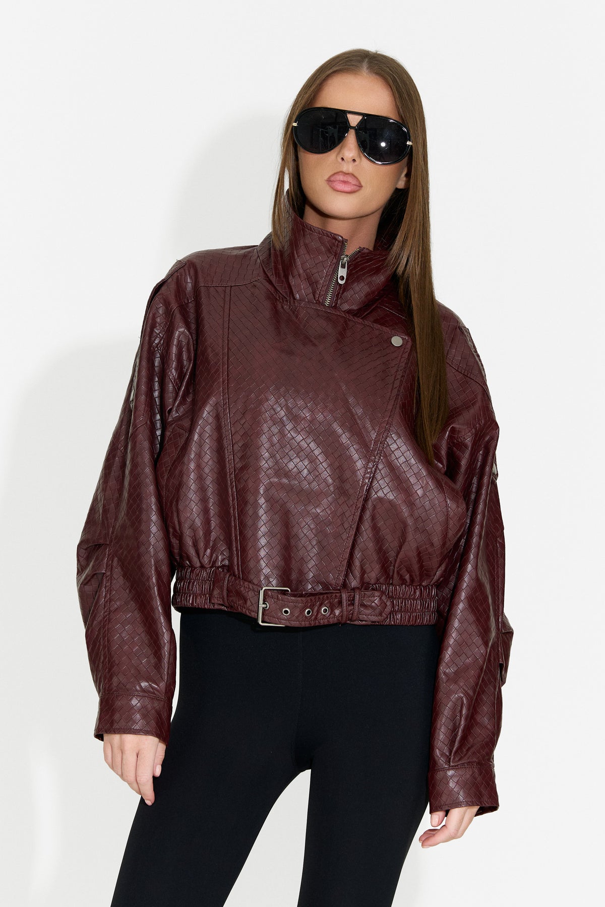 Giacca casual da donna bordeaux Gruroyena Bogas