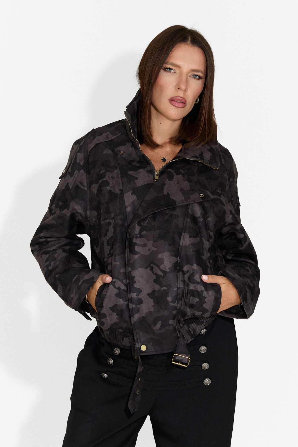Giacca casual da donna grigia Tusieia Bogas