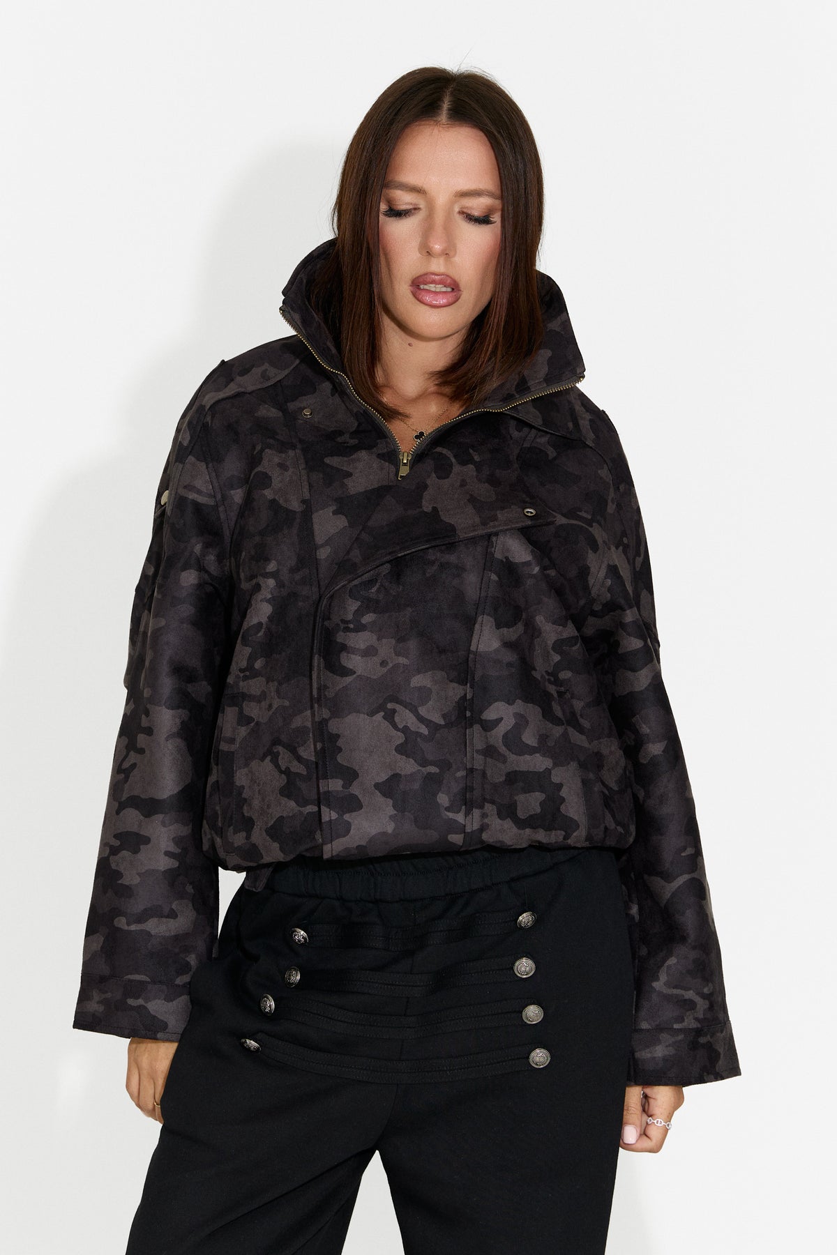 Giacca casual da donna grigia Tusieia Bogas