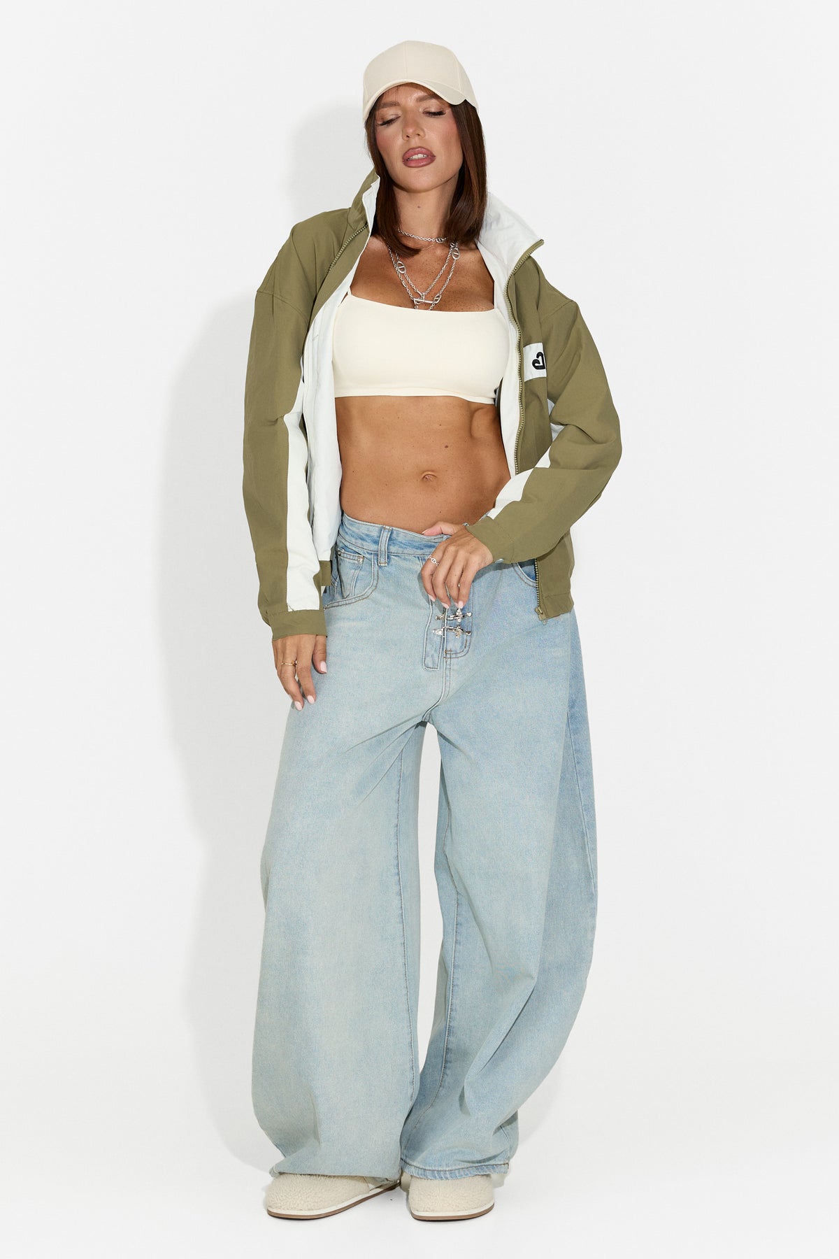 Giacca casual da donna kaki Zoerina Bogas