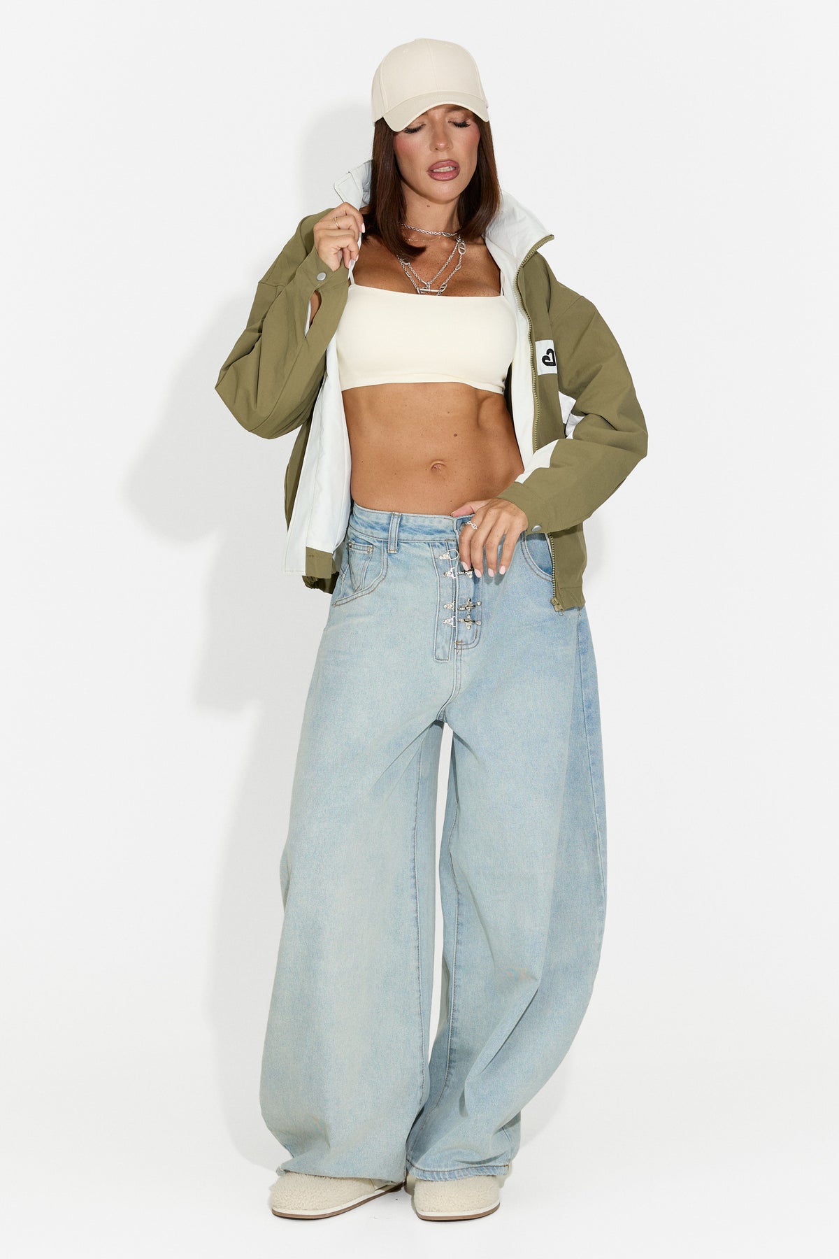 Giacca casual da donna kaki Zoerina Bogas