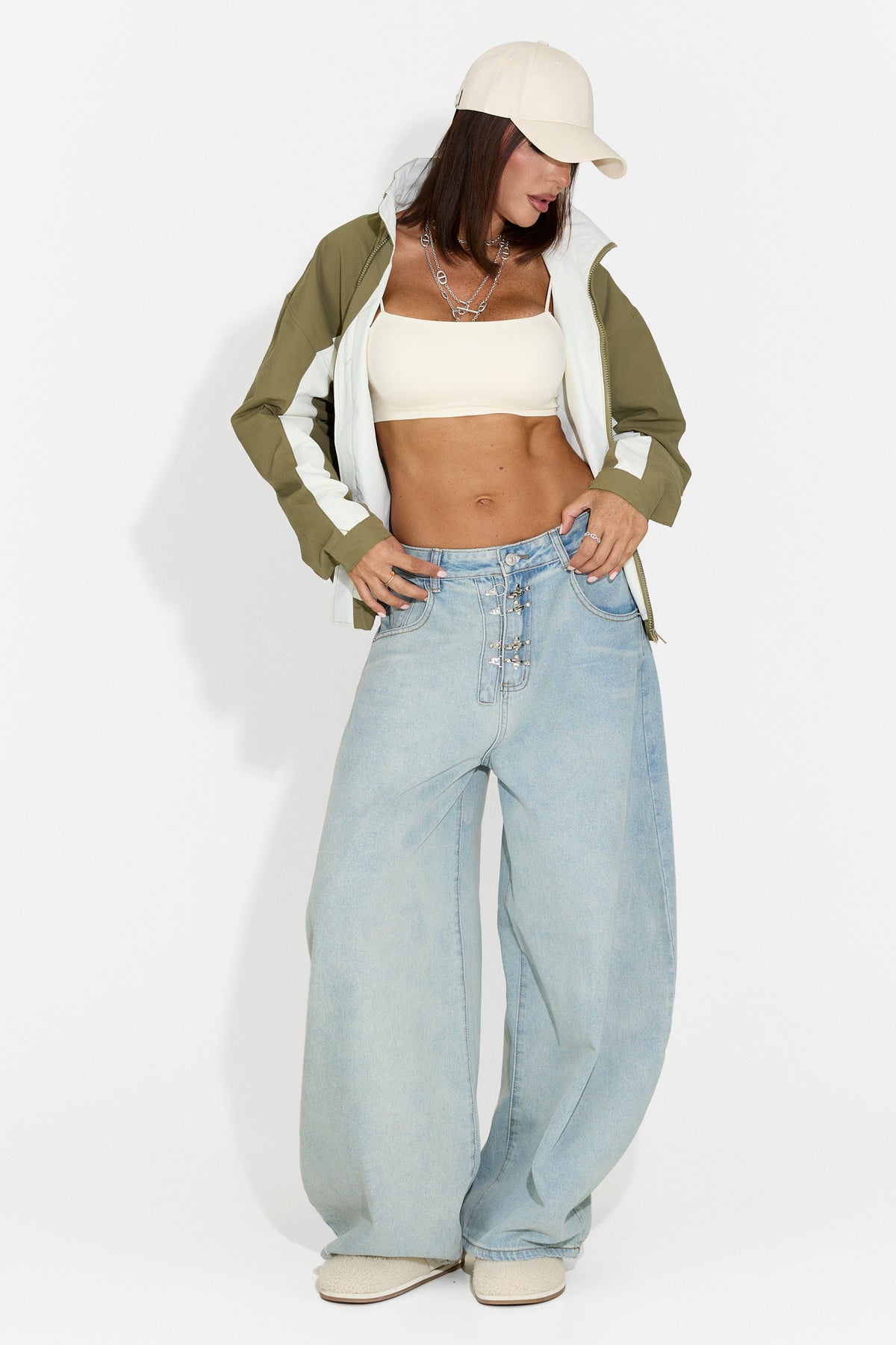 Giacca casual da donna kaki Zoerina Bogas