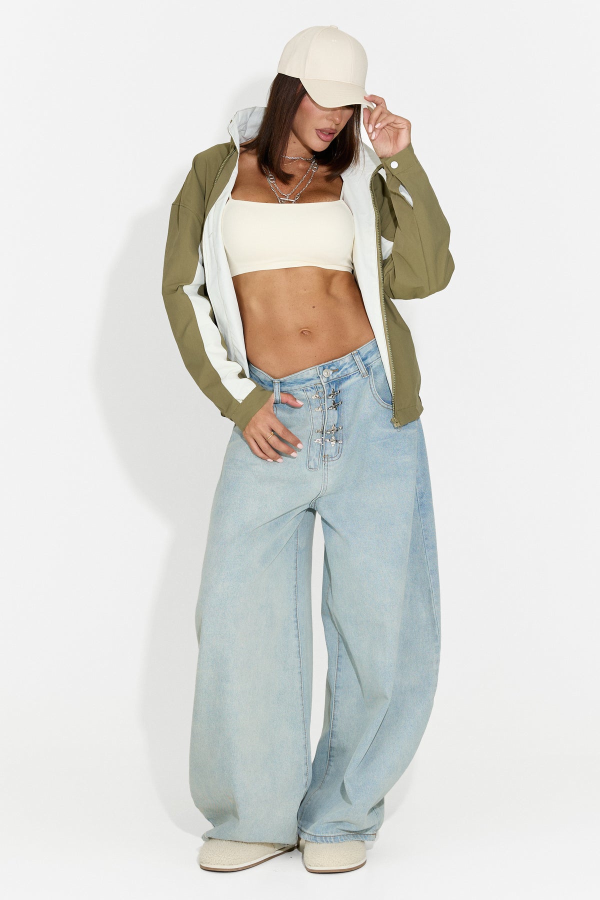 Giacca casual da donna kaki Zoerina Bogas