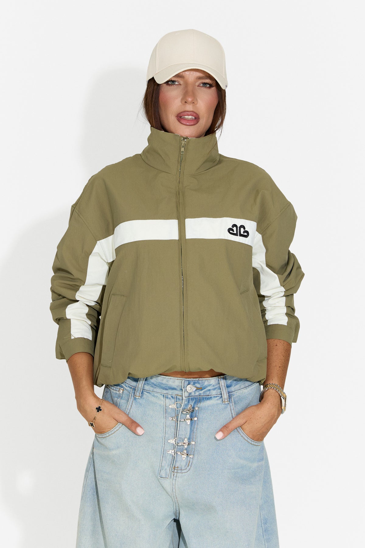 Giacca casual da donna kaki Zoerina Bogas
