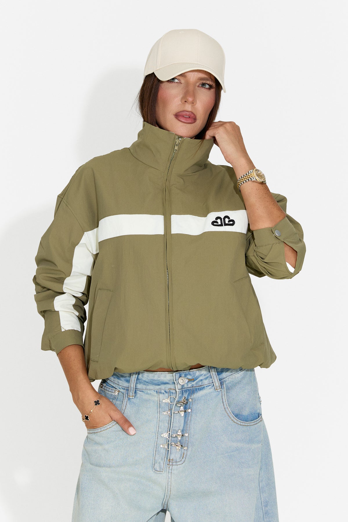 Giacca casual da donna kaki Zoerina Bogas