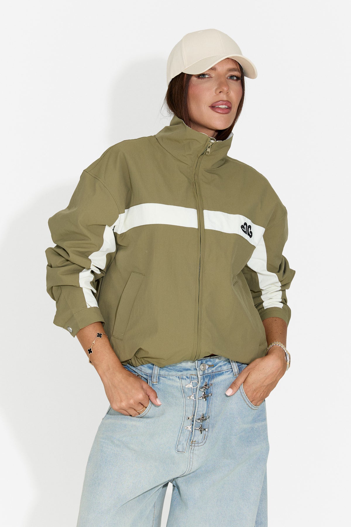 Giacca casual da donna kaki Zoerina Bogas