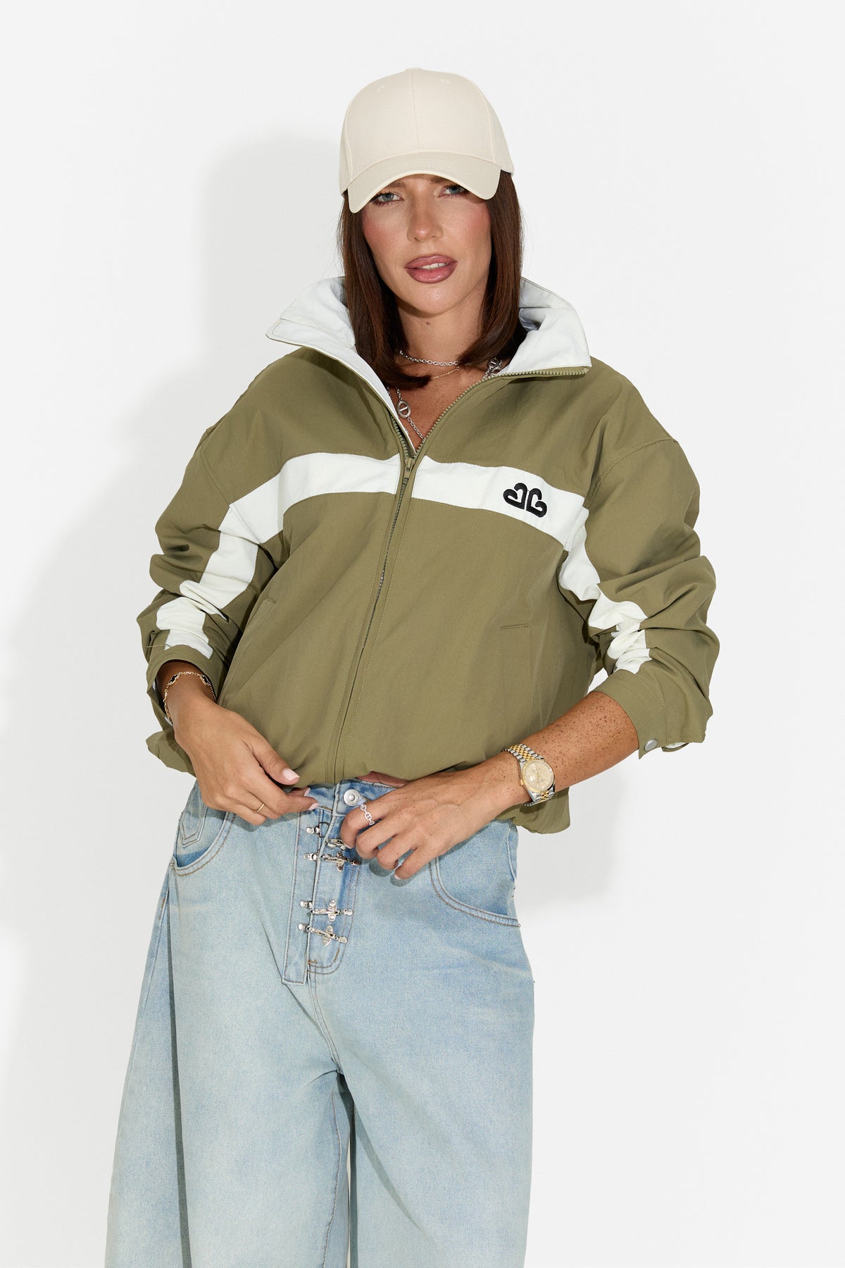 Giacca casual da donna kaki Zoerina Bogas