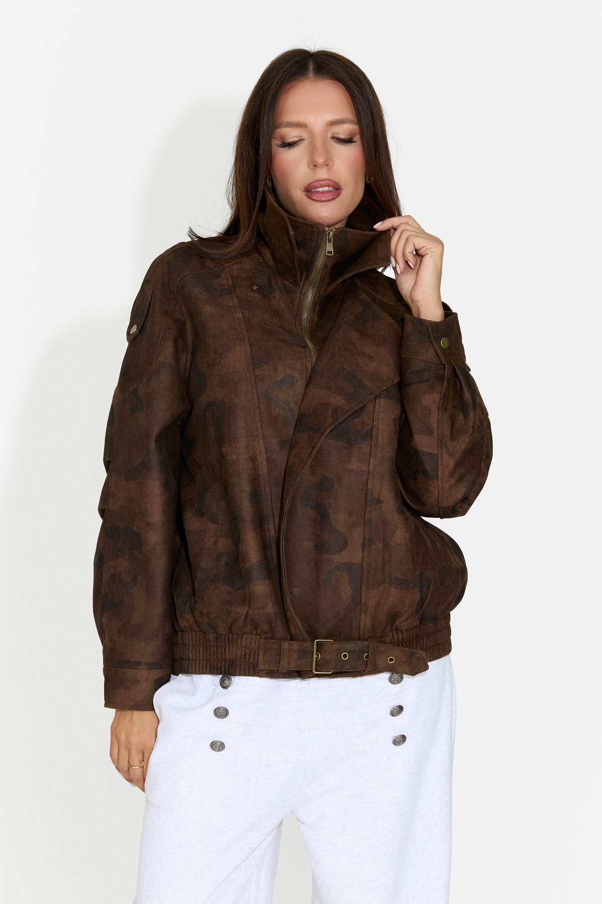 Giacca casual da donna marrone Doznova Bogas