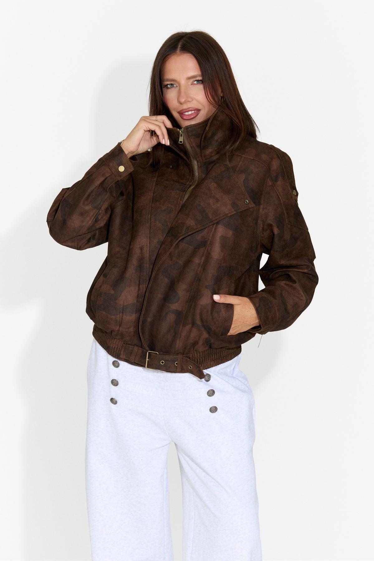 Giacca casual da donna marrone Doznova Bogas