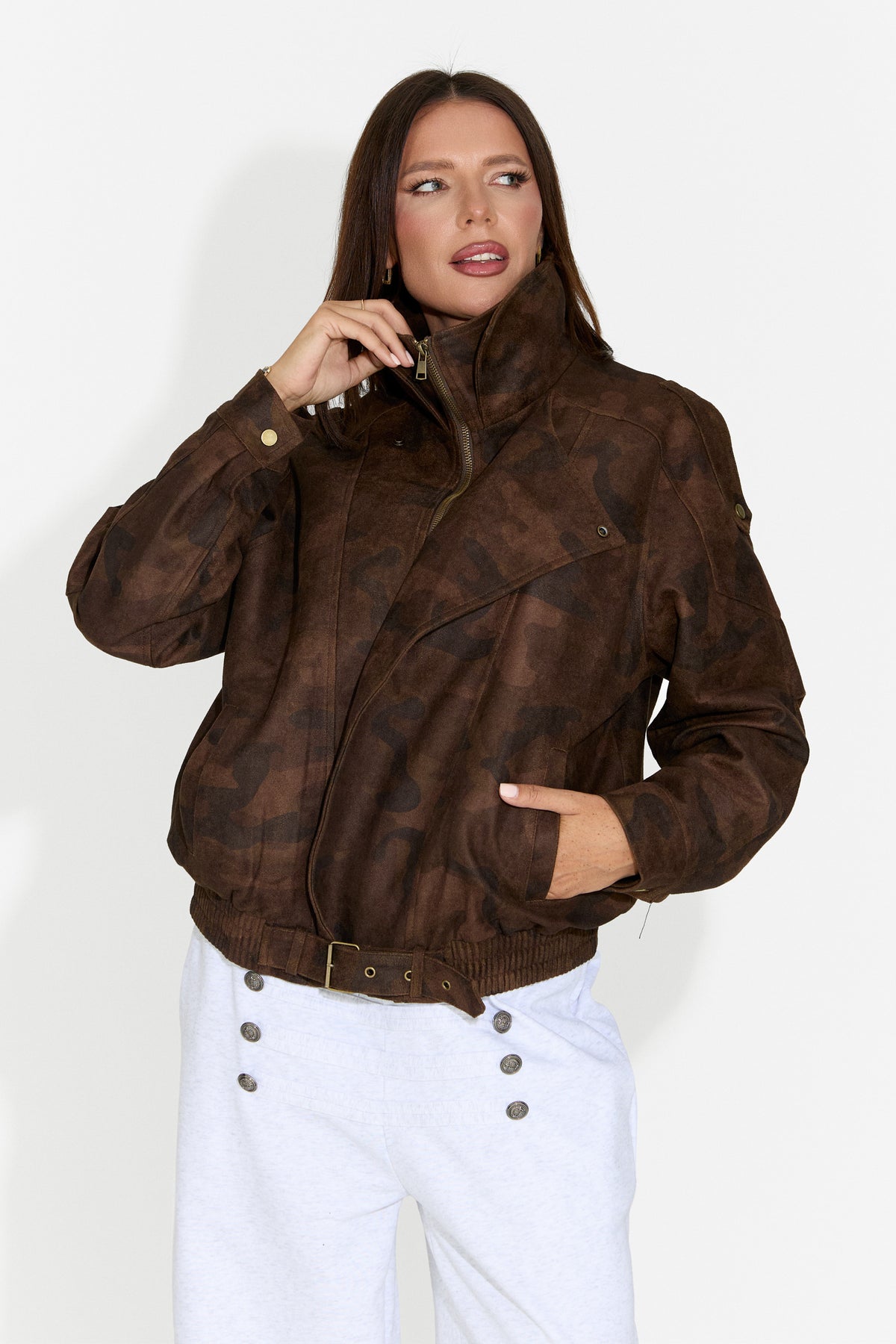 Giacca casual da donna marrone Doznova Bogas