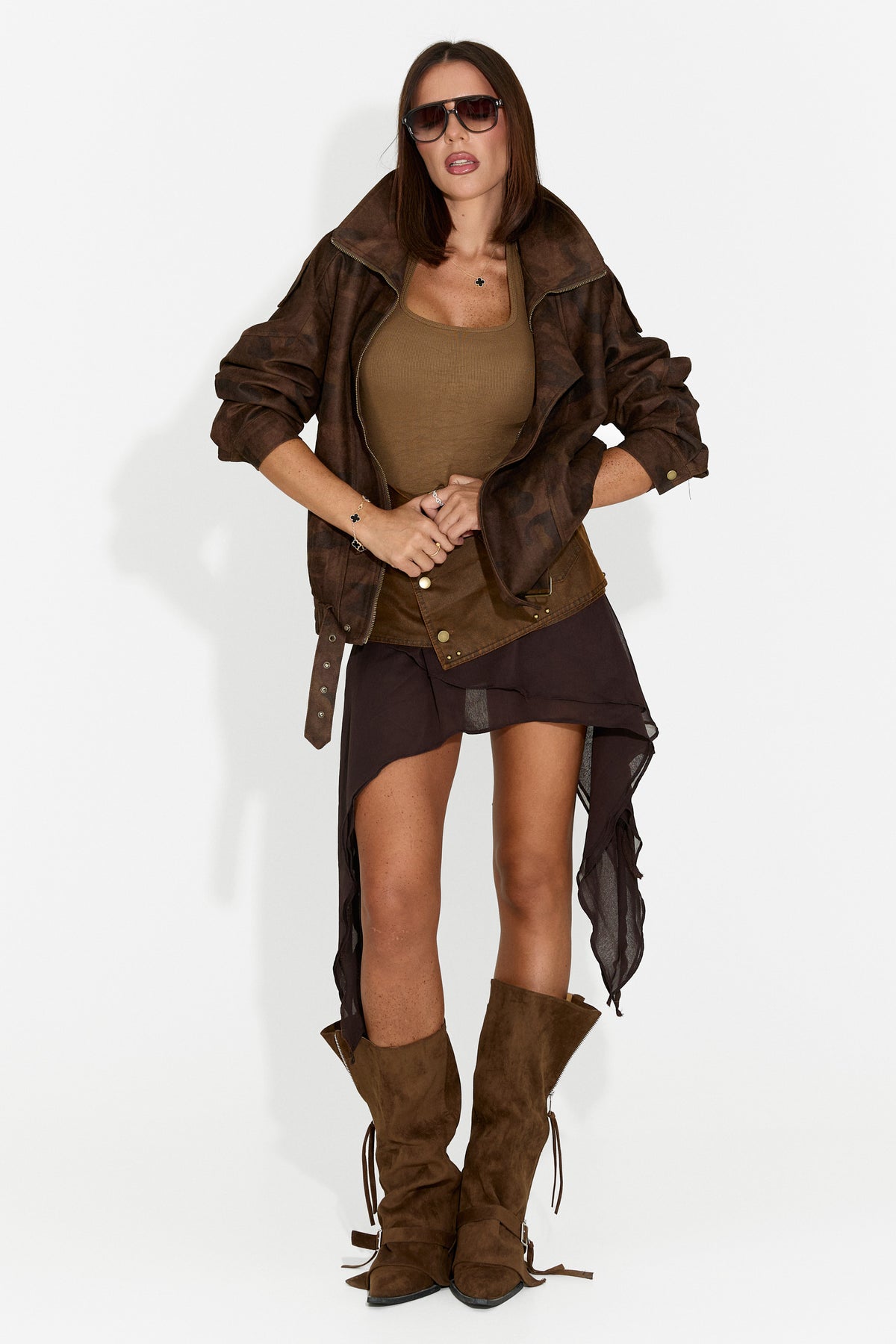 Giacca casual da donna marrone Doznova Bogas