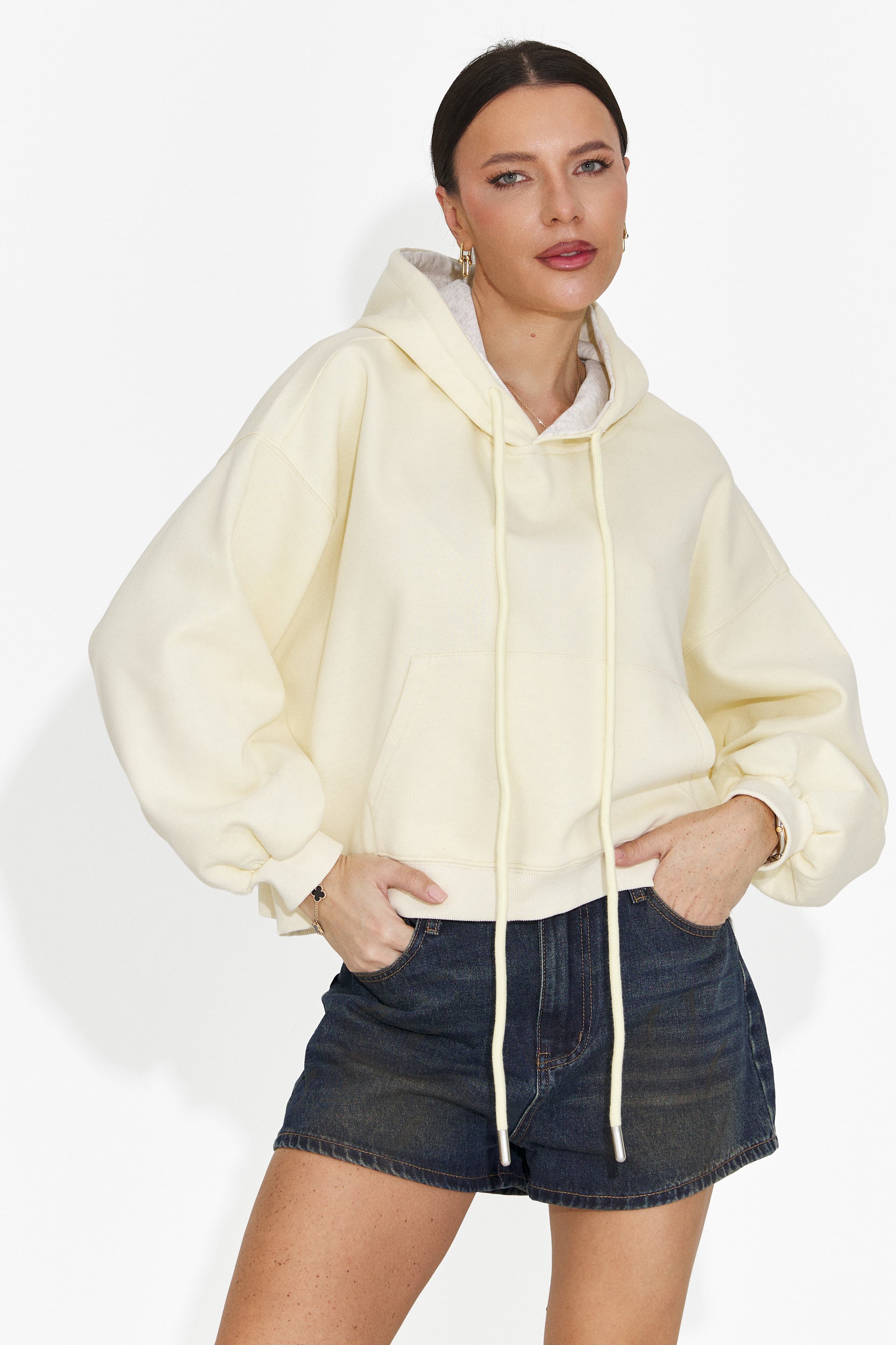 Felpa Casual Gialla da Donna di Loravia Bogas