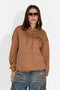 Felpa da donna casual marrone Perdela Bogas