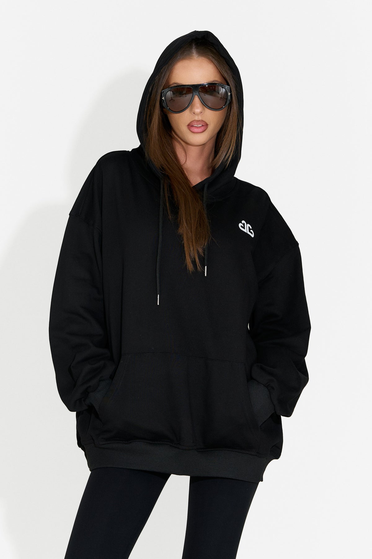 Felpa da donna casual nera Rates Bogas
