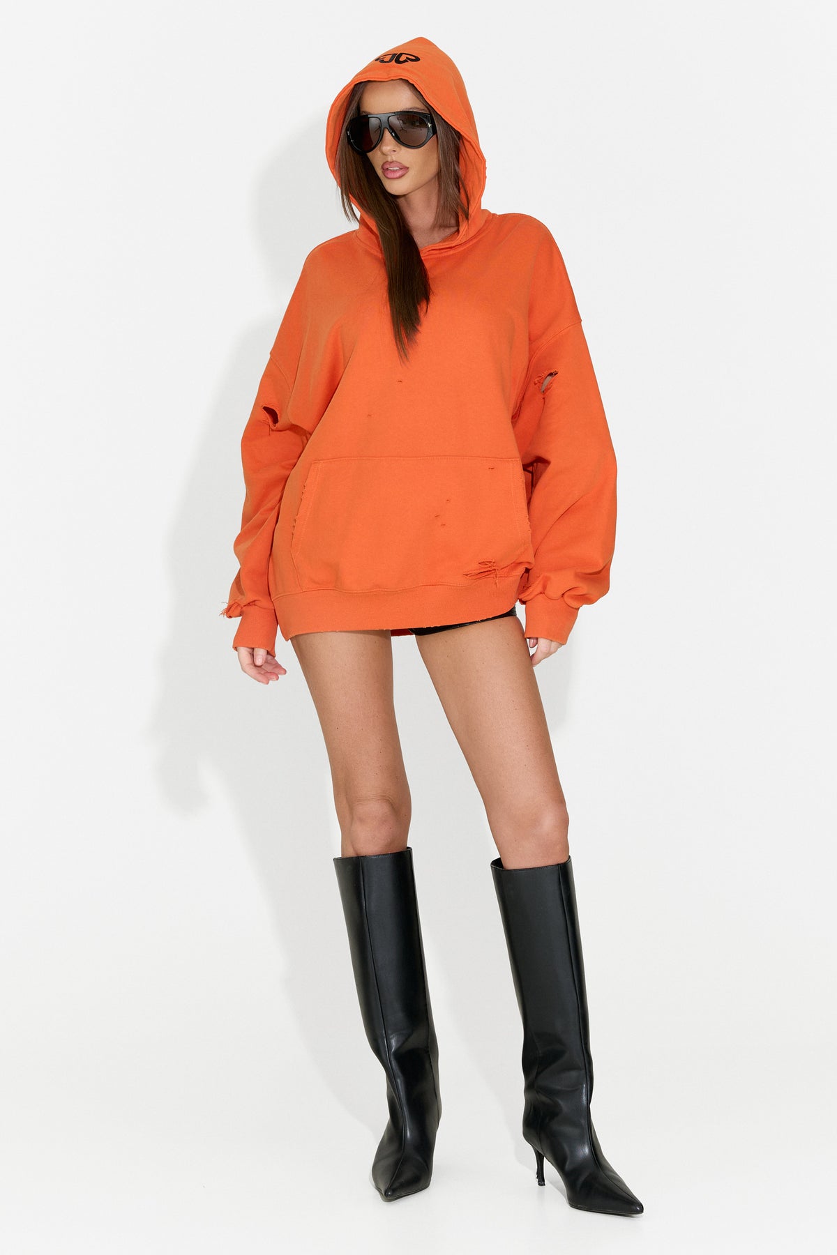 Felpa da donna casual arancione Kaisa Bogas