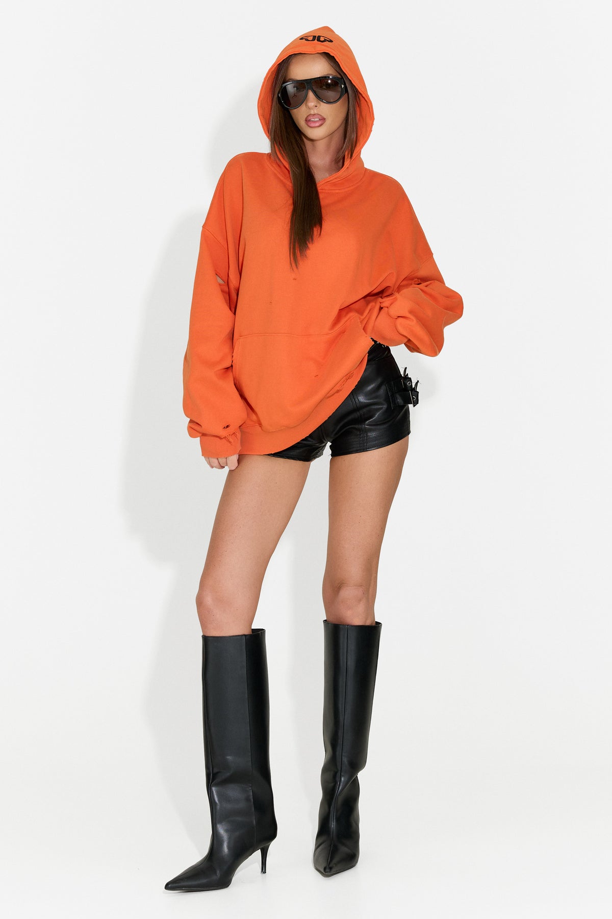 Felpa da donna casual arancione Kaisa Bogas