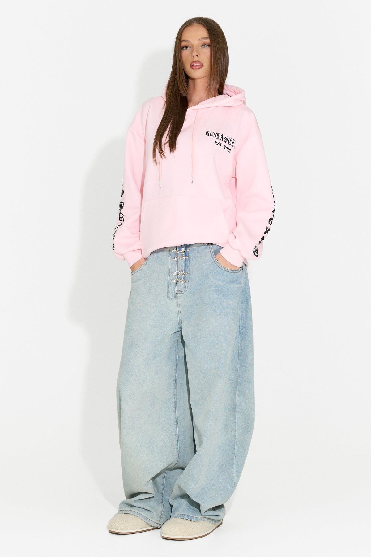 Felpa da donna casual rosa Perdela Bogas